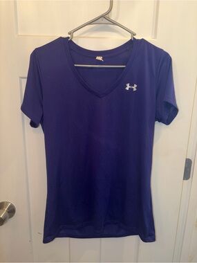 Under Armour Women’s Deep Purple V-Neck Short Sleeve Tee